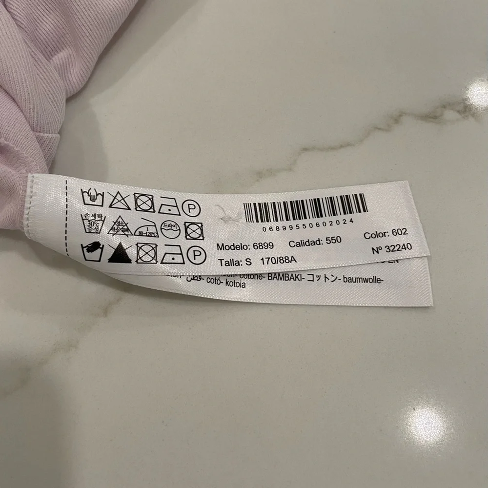 MASSIMO DUTTI pink cropped tie front blouse. Size Small - Picture 4 of 7